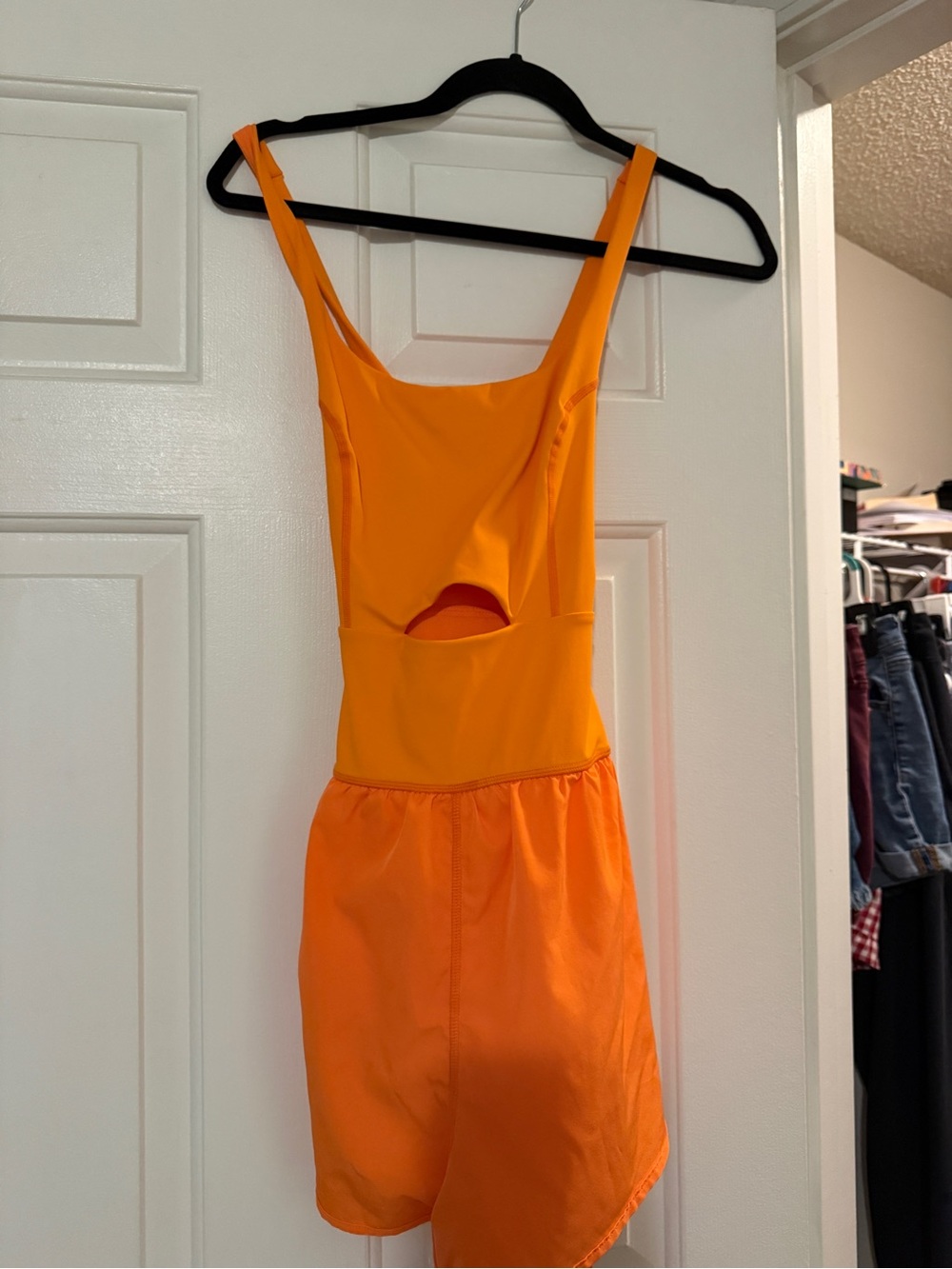 Bright Orange Kids One-Piece Romper by